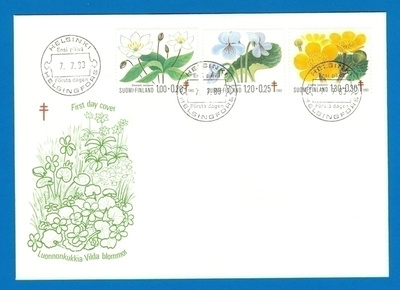 FDC – Tuberkuloosi, Kukkia 7.7.1983 (Sarja) Lape no 930 – 3