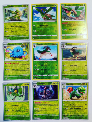Pokemon Reverse Holo kortteja 9kpl