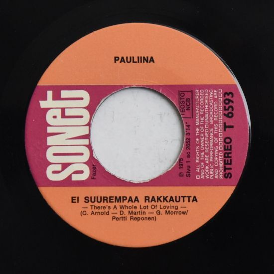 Single: Pauliina - Ei suurempaa rakkautta / Tahdon olla sun