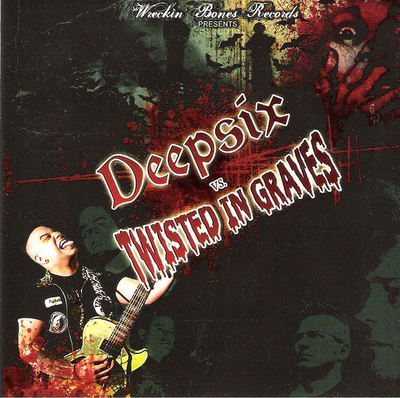 DEEPSIX vs. TWISTED IN GRAVES split -PSYCHOBILLY FIN vs. USA