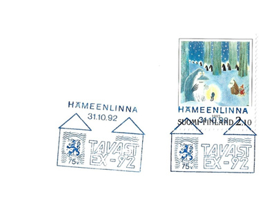 Erikoisleima, Tavastex 92 postimerkkinäyttely