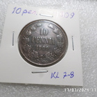 10 penniä 1909 siistikuntoinen hieman patinoitunut. - pikkukuva 1