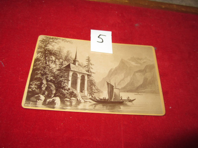 VANHA VISIITTIKORTTI Tellskapelle-kappel  v 1873
