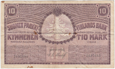10 Markkaa 1909 kl.4