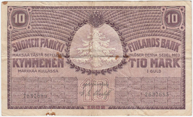 10 Markkaa 1909 kl.4