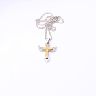 0292 .. Stainless Steel / Gold Wing Risti .. Kaulakoru - pikkukuva 3