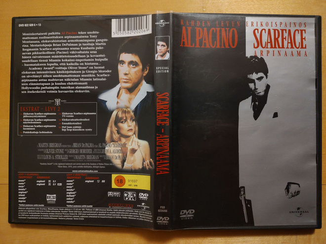 Scarface - arpinaama - kahden levyn erikoispainos DVD