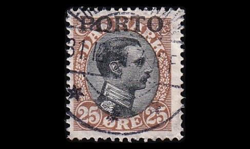 Tanska PORTO_6 o 25 öre Christian X (1921)