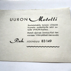Joensuu Uuron Motelli mainos 14x10cm - pikkukuva 1