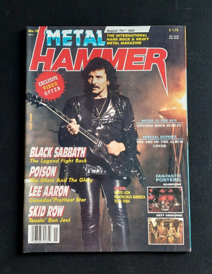 Metal Hammer '89 - Sis.julisteet. Ozzy , Scorpions ...