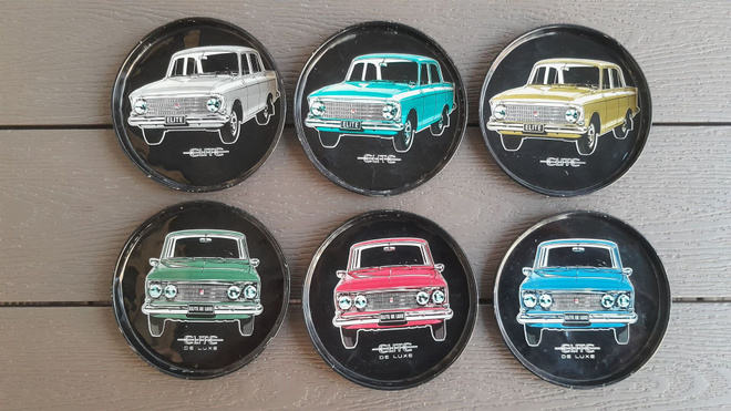 Oy Konela Ab - Moskvitsh Elite Lasinalus Setti 6 kpl (1967)