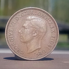 Half Penny 1951. Pronssivärinen kolikko. Halkaisija - 24 mm. - pikkukuva 5