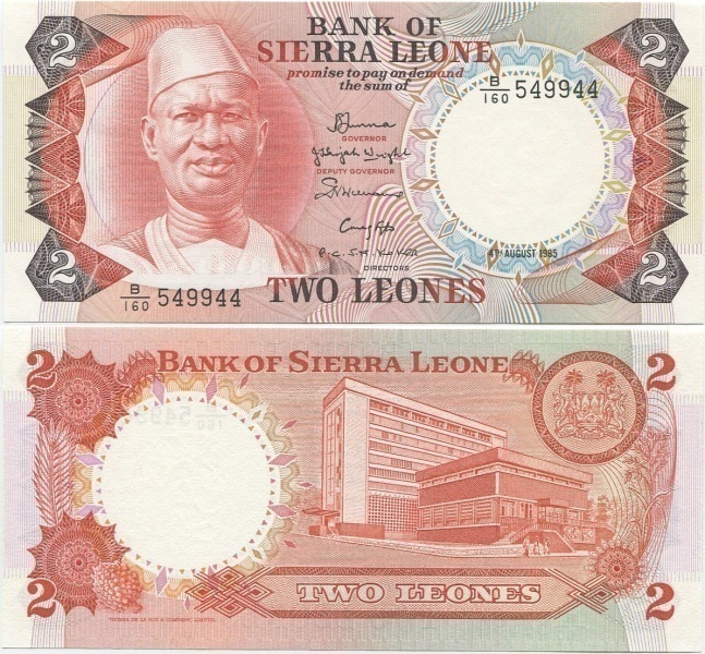 Sierra Leone 2 Leones 1985 (P-6h) UNC