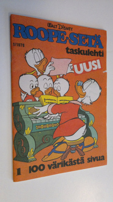 Walt Disney : Roope-Setä taskulehti 1/1978 (lyhennetty nä...