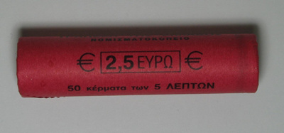 Kreikka 5c rulla UNC, sokko rulla