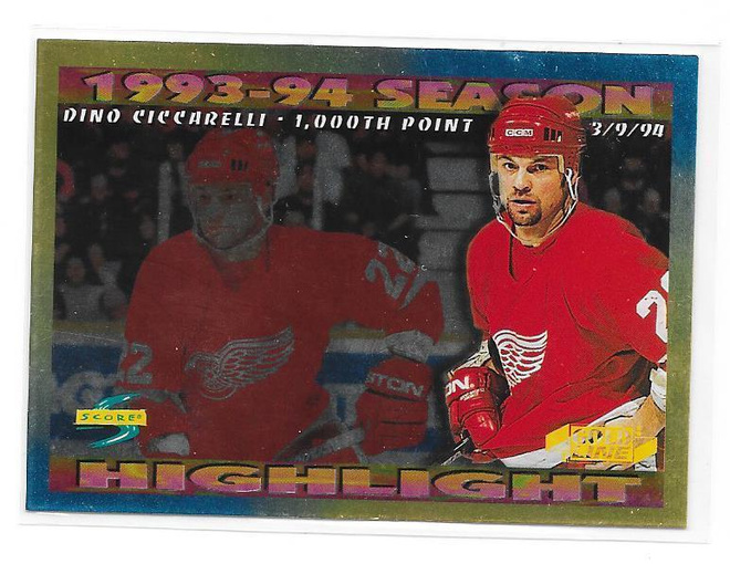 1994-95 Score GOLD #246 Dino Ciccarelli Detroit Red Wings