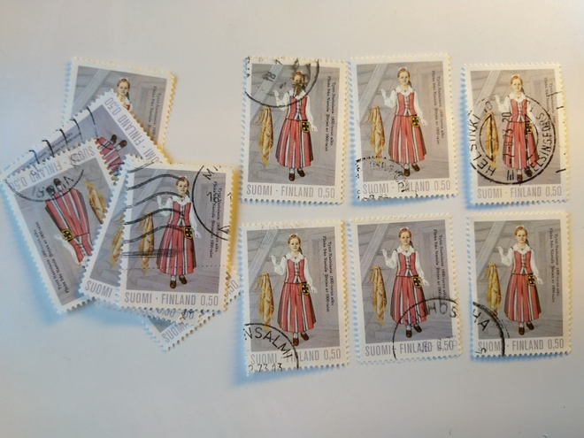 Postimerkki Kansallispuvut Tyttö Nastolasta 0,50