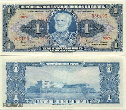 Brasilia 1 Cruzeiro v.1956 (P-150c) UNC