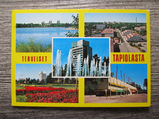 ESPOO....."Terveiset Tapiolasta", monikuva.