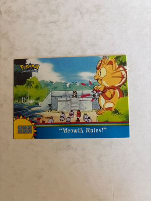 Meowth Rules Pokemon Topps 2000 Orange Islands