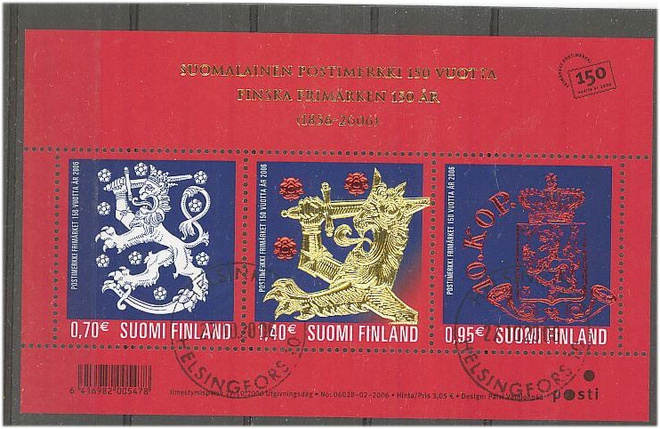 2006 postimerkki 150v blokki kaunis