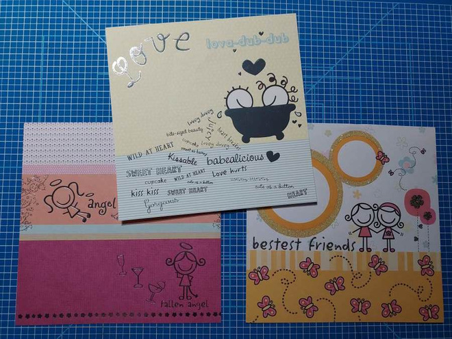 15 x 15 paperit - enkelit, ystävyys, rakkaus