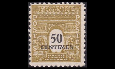Ranska 651 ** Riemukaari 50 C (1944)
