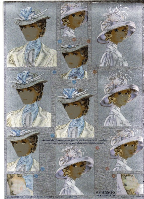 3D °°TYYLIKKÄÄT VINTAGE LADYT°° / UPEA Hologrammi