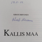 Kirsti Hirvonen : Kallis maa (signeerattu, tekijän omiste) - pikkukuva 3