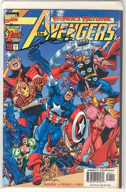 The Avengers #1 Signed by George Perez (Marvel, February1998