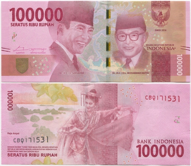 Indonesia 100000 Rupiah 2017/2016 UNC, Uusi sarja ja design