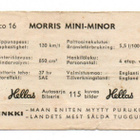 Purkkakuva Hellas Autosarja n:o 16 MORRIS MINI-MINOR - pikkukuva 2