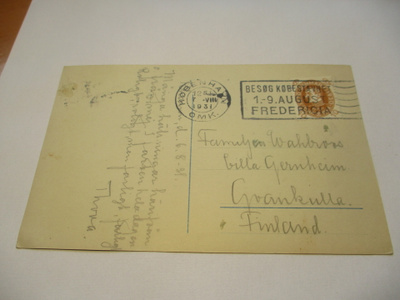 1931 Tanska kortti os Kauniainen