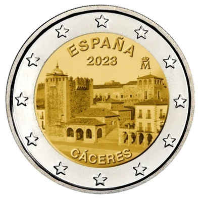 ** ESPANJA 2€ 2023 Caceres pillerissä **