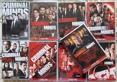 CRIMINAL MINDS Kaudet 1- 9 - DVD Boxit (Todella hyvät)