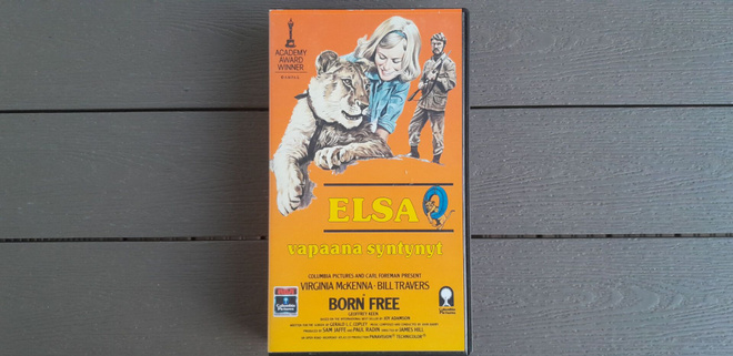 VHS: Elsa Vapaana Syntynyt (Virginia McKenna (1965/1990)