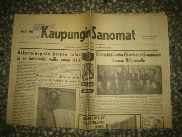 Sanomalehti: Kaupungin Sanomat 21.10.1960