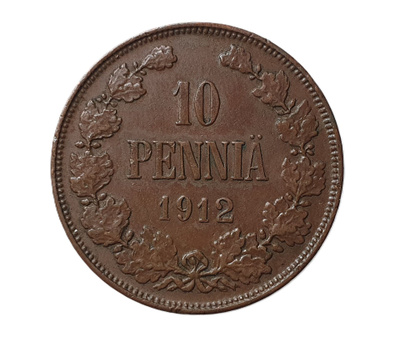 10 Penniä 1912 - OK kunto!