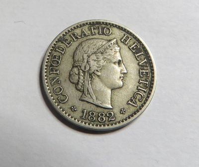 Sveitsi 5 rappen 1882