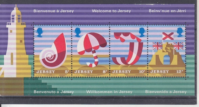 Jersey 1975 matkailu aiheinen blokki.