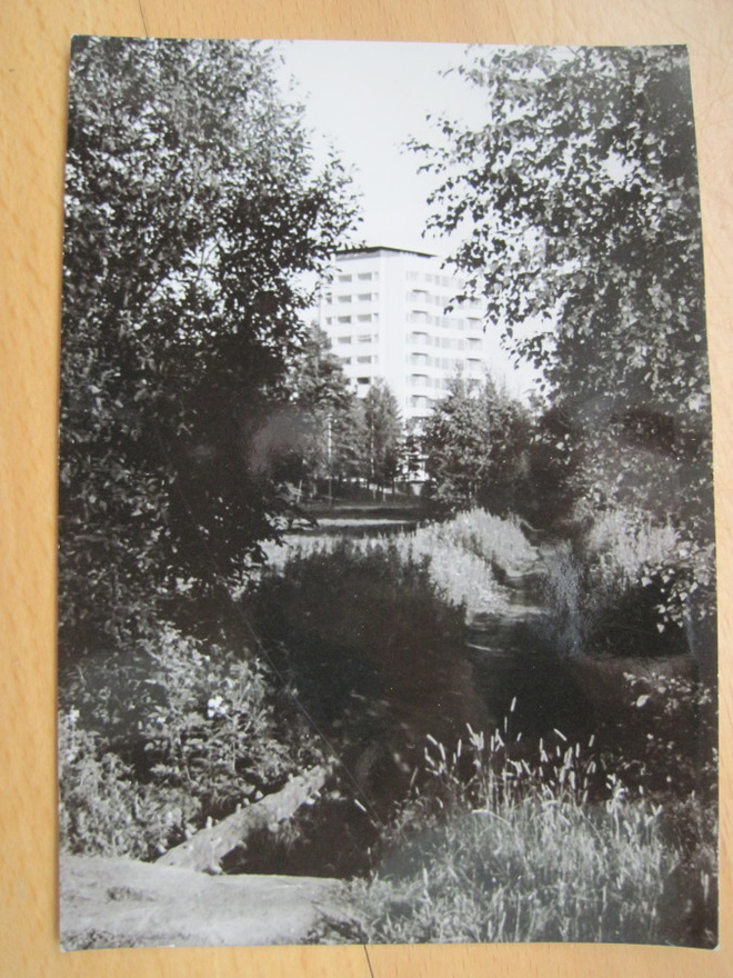 VANHA Postikortti Espoo Tapiola 1950-l Alkup. Mallikappale
