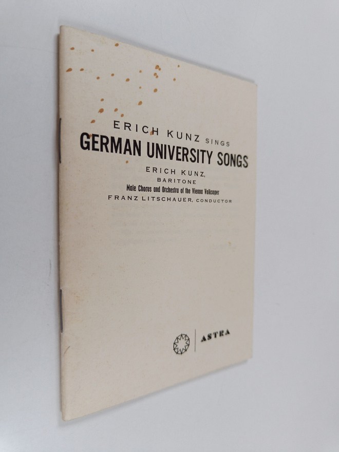 Erich kunz sings german university songs