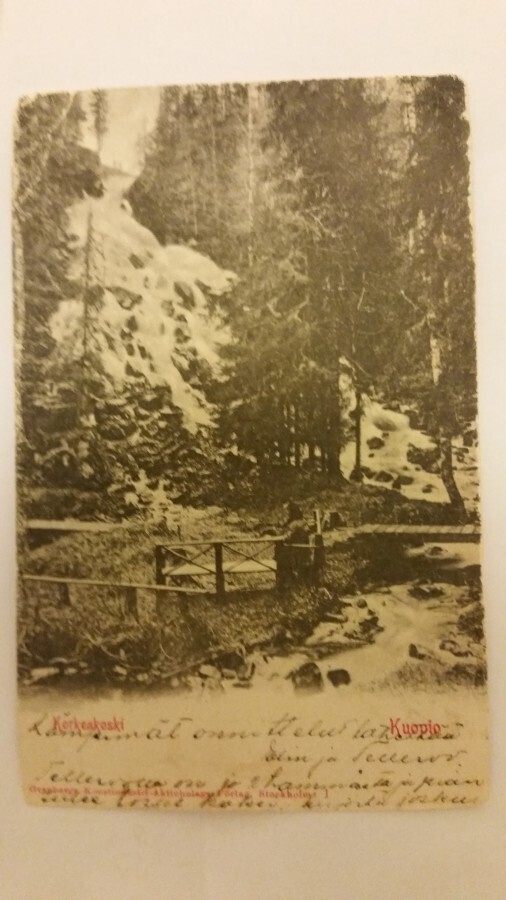 Kuopio Korkeakoski. Wanha kulkenut kortti