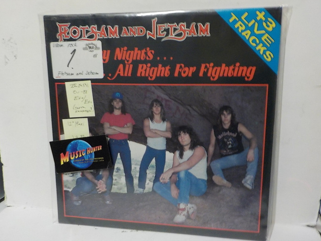 FLOTSAM AND JETSAM - SATURDAY NIGHTS... EX+/EX- 12" MAXI