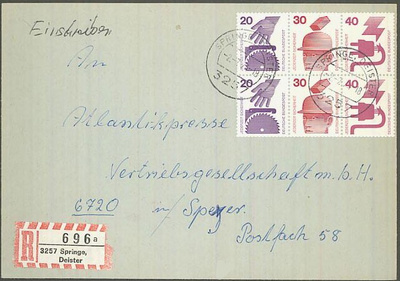 Bund Mi W41 pystyparina R-kirje