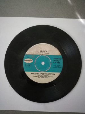 MUSKA Kirjoita Postikorttiin Single Scandia KS 846 v. 1971