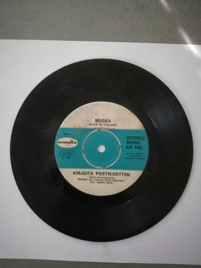 MUSKA Kirjoita Postikorttiin Single Scandia KS 846 v. 1971