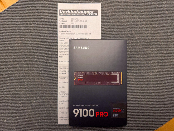 Samsung 9100 PRO 2 Tt M.2 NVMe Gen 5 SSD-kovalevy