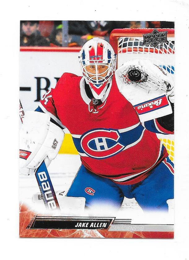 2022-23 Upper Deck #93 Jake Allen Montreal Canadiens MV