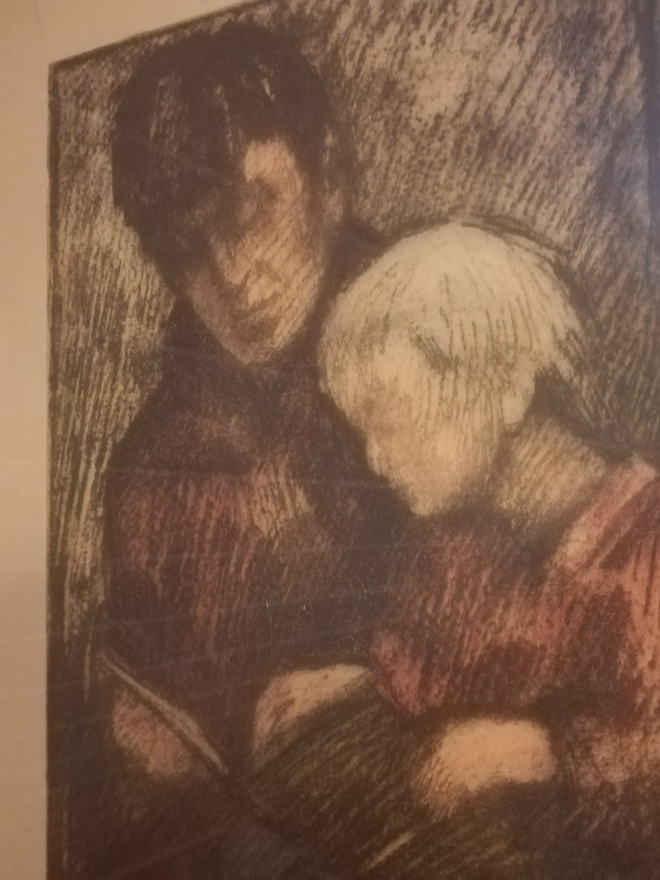 Harvinainen Jalmari Ruokokoski monotyyppi grafiikka taulu